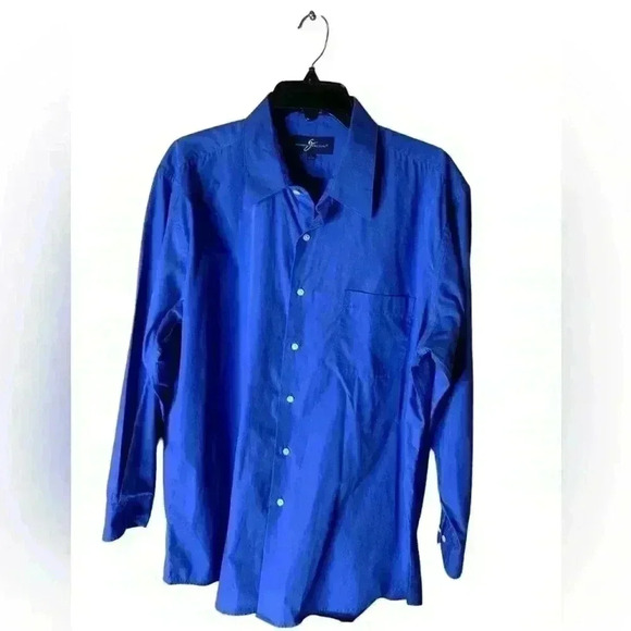 Giorgio Brutini Dress Shirt Men's Size 17 Large Long Sleeve Button Front Pocket - Picture 1 of 5